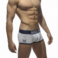 Addicted White boxers with blue band