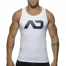 Addicted Vest - Silver on White