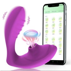 Wearable Panty Vibrator with APP Remote Control, 2 in 1 Clit Sucking Vibrator G-spot Stimulator