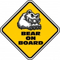 Bear on Board Car Sign