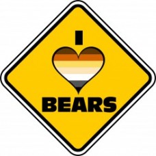 I Love Bears Car Sign