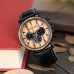 Classic Handmade Zebrawood Men’s Wood Watch with leather band