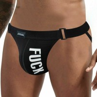 JOCKMAIL Men's Sexy Jockstrap Underwear Buckle - Black