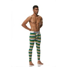 JOCKMAIL - Stripe Longjohn. Green/Yellow