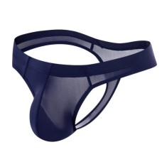 Jockmail Transparent thongs g strings Midnight Blue