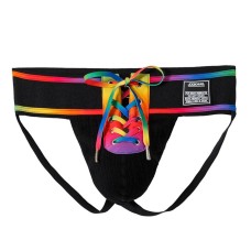 MEN'S JOCKMAIL LACE UP JOCKSTRAP - Rainbow