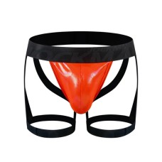 JOCKMAIL - Iridescent Jockstrap + Leg Straps -Orange