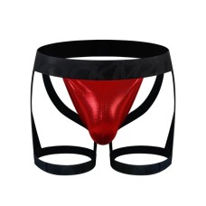 JOCKMAIL - Iridescent Jockstrap + Leg Straps -Red