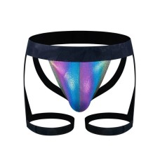 JOCKMAIL - Iridescent Jockstrap + Leg Straps -Rainbow