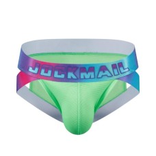 Jockmail Neon Retro Side Cut Brief - Green