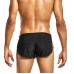 Jockmail Open Cut Cotton Boxer Black