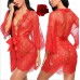 Ladies Red Lace Robe