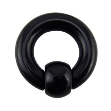 Ball Closure Black Acrylic Hoop Captive Bead