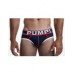 Pump Hollow Mesh Briefs Navy and Red