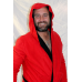 Robe Red and Black with Hoodie