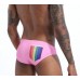 Pink  Briefs with Tribal Print and Rainbow Flag
