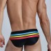 Black with Neon Stripes Swimming Briefs