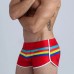 Red with Neon Stripes Swimming Trunks