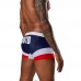 Swimwear - Blue with White and Red Trunks  