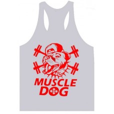 Muscle Dog Vest White