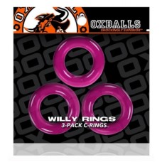 Oxballs Willy Rings 3 Pack - Hot Pink